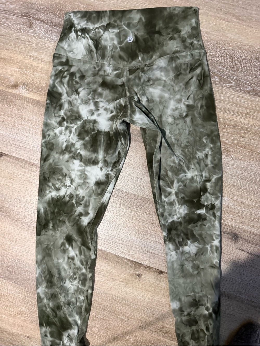 lululemon athletica Olive Green Tie-Dye High-Rise Leggings